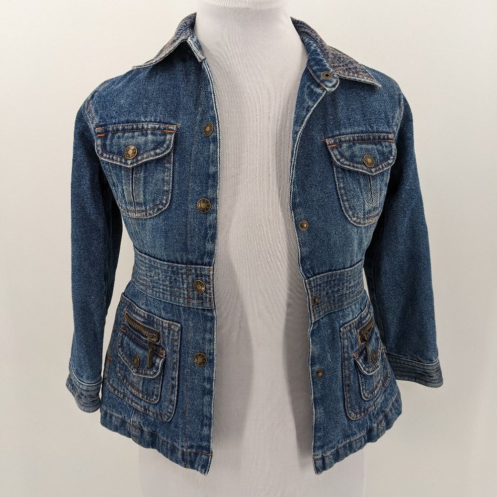 Big chill Fitted Fully Lined Denim Jacket SZ 5/6